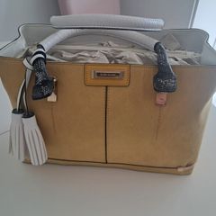 River Island Handbag. Mustard & White.