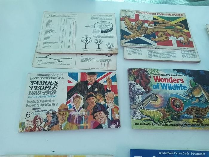 Brooke bond tea cards books x 14 and loose cards