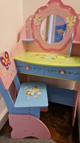 Kids wooden dressing table with chair