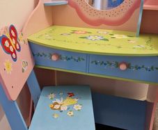Kids wooden dressing table with chair