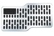 Auto Foot Rest Pedal Plate Floor Carpet Mats Non-slip Stainless Heel Pad For Truck Suv Black Beige Brown Car Accessories