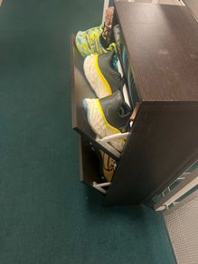Black Shoe Storage Cabinet
