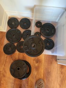 Cast Iron Dumbbell  Weight Plates Set (25-30kg Total) - Standard 28mm / 1