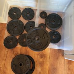 Cast Iron Dumbbell  Weight Plates Set (25-30kg Total) - Standard 28mm / 1