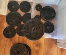 Cast Iron Dumbbell  Weight Plates Set (25-30kg Total) - Standard 28mm / 1