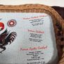 Mid Century Modern Retro Cocktail Melamine Wicker Tray Image 4