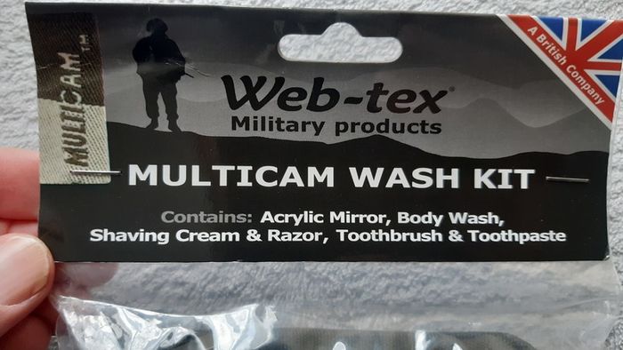 Web-Tex Wash Kit MultiCam Army Camping Fishing Hiking Festivals Emergency