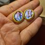 Vintage Purple Lavender Earrings Image 5