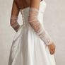 Brand New Jane Hill Bridal Accessories  Pearl Tulle Sleeves Image 2