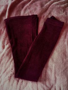 Bershka Burgundy Bell Bottoms