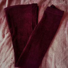 Bershka Burgundy Bell Bottoms