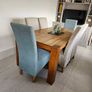 dining table and chairs oak table very good quality and solid chairs are as new  o marks or stains Image 5