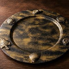 Vintage Ocean-Themed Decorative Charger Plate  36.5 cm