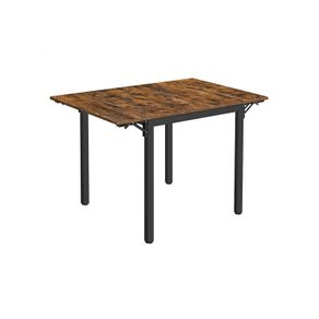Dining Table Folding Kitchen Table for 2-4 People Small Spaces Vintage Brown/Black