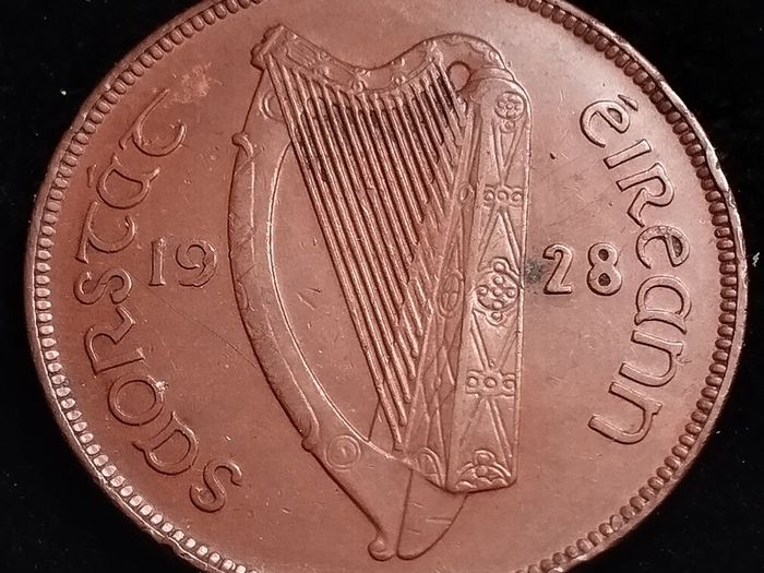 #546 - Ireland - 1928 - One Penny - KM.3