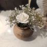 Mini rustic vase with flowers Image 2