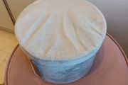 Grey velvet storage box