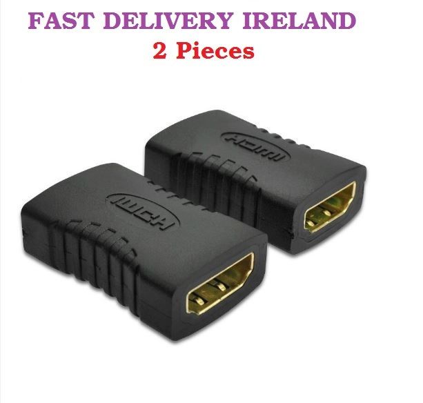 2 Pieces HDMI Female to HDMI Female Joiner Extender HDMI Cable Cord Extension Adapter