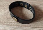 Black genuine leather bracelet
