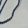Blue bead crystal stone strung alongside small sterling spacers Image 10