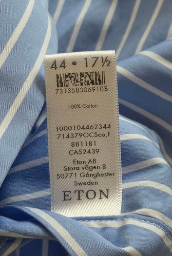 Eton Men's Contemporary French Cuffs Shirt Size XL 17.5