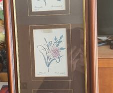 VTG BOMBAY COMPANY Framed Trio Floral Botanical Wall Art Prints