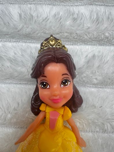 Disney Princess Posable Mini Belle Princess Doll approx. 9 cm. Used Please see photos