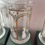 Vintage Holmegaard Golden Christmas Water Glass x 3 Image 2