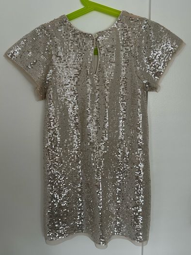 Champagne sequin dress for a girl, 110 cm, 4-5 years