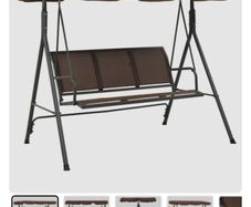 Garden swing bench with canopy