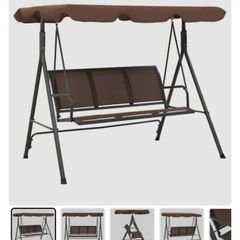 Garden swing bench with canopy