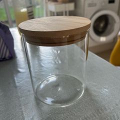 Glass storage jar