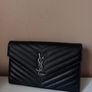 Saint Laurent Classic Cassandre Chain Wallet Gainde Poudre Leather Image 7