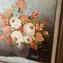 Grab an original painting - Lovely Peony Oil Painting on Canvas Signed "Stemple" - Rare Image 2