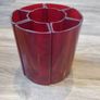 Red Glass vase set Image 3