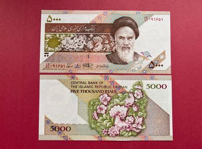 Iran  5,000  Rials  1993  Pick 145c   ( Uncirculated )