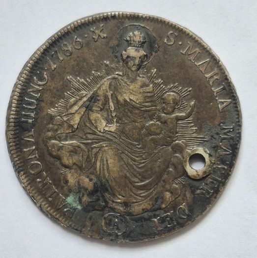 Genuine Silver thaler coin from 1786