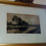 Large Antique Framed Landscape 'The Silvery Morn' Image 10