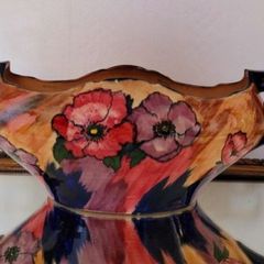Art deco handpainted mantle vase