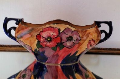 Art deco handpainted mantle vase