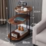 3 Tier Side Table slim side tabl living room Coffee Table Bedside Table,with Storage Shelf Sofa Versatile Furniture for Books, Coffee, and Bedroom Essentials  Ideal Living Room (Rustic Brown) Image 2