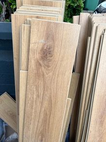 Oak effect laminate flooring