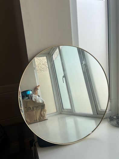 Large golden mirror