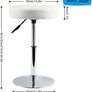 Round PU Leather Salon Massage Chair Adjustable Swivel Stool Work Chair Work Stool Barber Shop Beauty Salon Nail Beauty Chair Low Bar Stool Checkered Cushion Small (MULTIPLE COLOURS AVAILABLE) Image 5