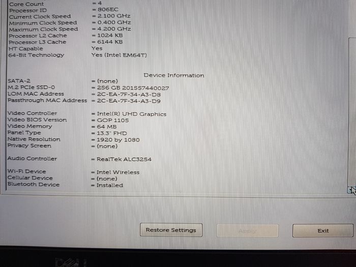 Dell Latitude 5310,i5 Cpu (10th gen) 16 GB, 256 GB Storage (m.2).