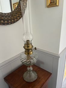 Vintage Glass Oil Lamp
