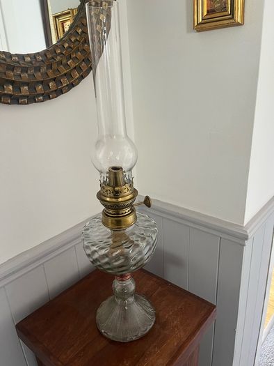 Vintage Glass Oil Lamp