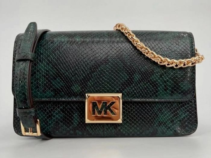 Brand New-Michael Kors Snake Embossed Shoulder Bag