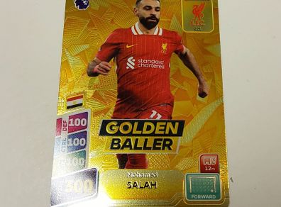 Golden Baller - Mohamed Salah Liverpool Panini Epl 2024-2025 Adrenalyn Xl Plus