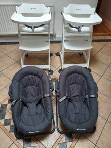Baby bouncer and highchair
